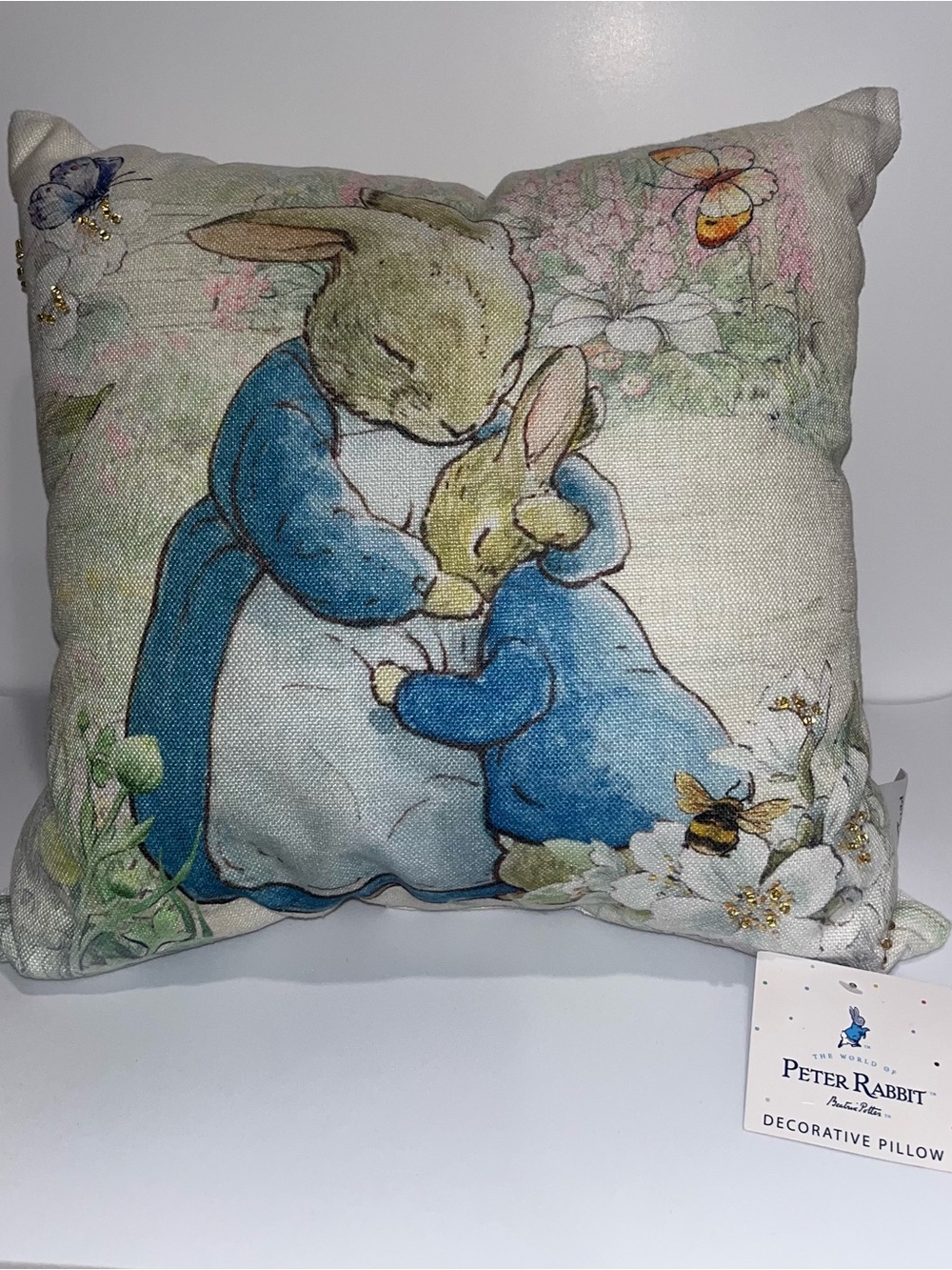 THE WORLD OF PETER RABBIT Beatrix Potter Peter Rabbit decorative pillow NWT